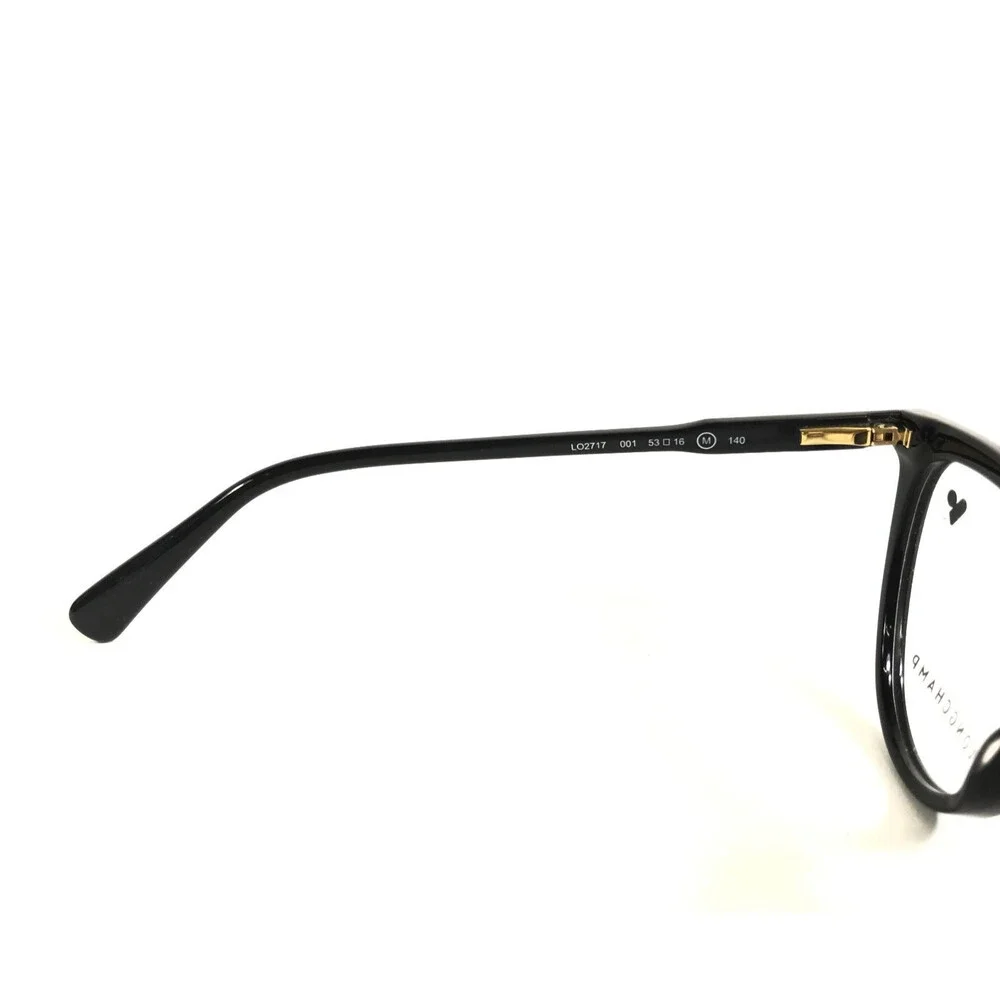 Longchamp Eyeglasses Frames LO2717 001 Shiny Black Cat Eye Full Rim 53-16-140
